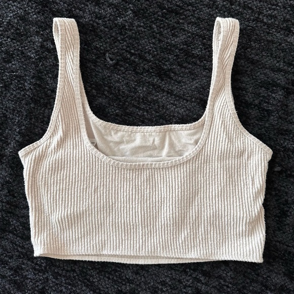 A&F Tap Bandeau Tank Top | Matching Shorts Available | Ribbed and Lined - Picture 2 of 8